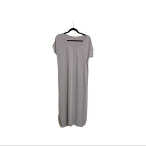 Jersey knit maxi dress , large , light grey